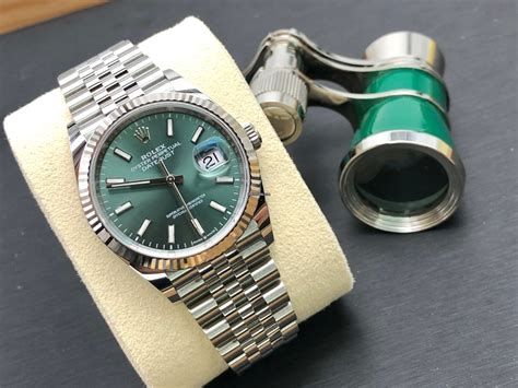 rolex datejust 36 mm green dial|rolex 36mm datejust for sale.